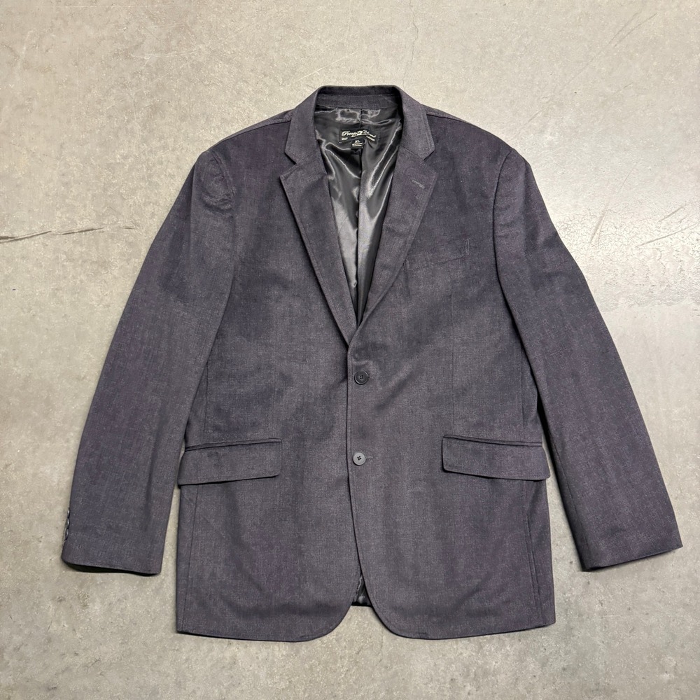 Pronto Uomo Mens XL Charcoal Gray Heather Two Button Blazer Sport Coat Jacket